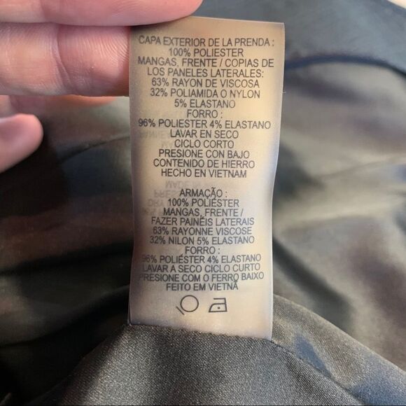 Ellie Tahari Viola' black blazer moto Jacket size 10 - Picture 10 of 15